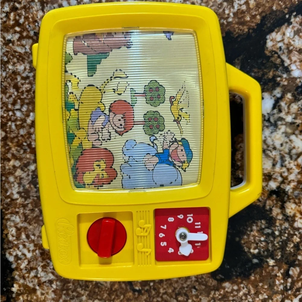 Red box Vintage Yellow and Red Learning Toy